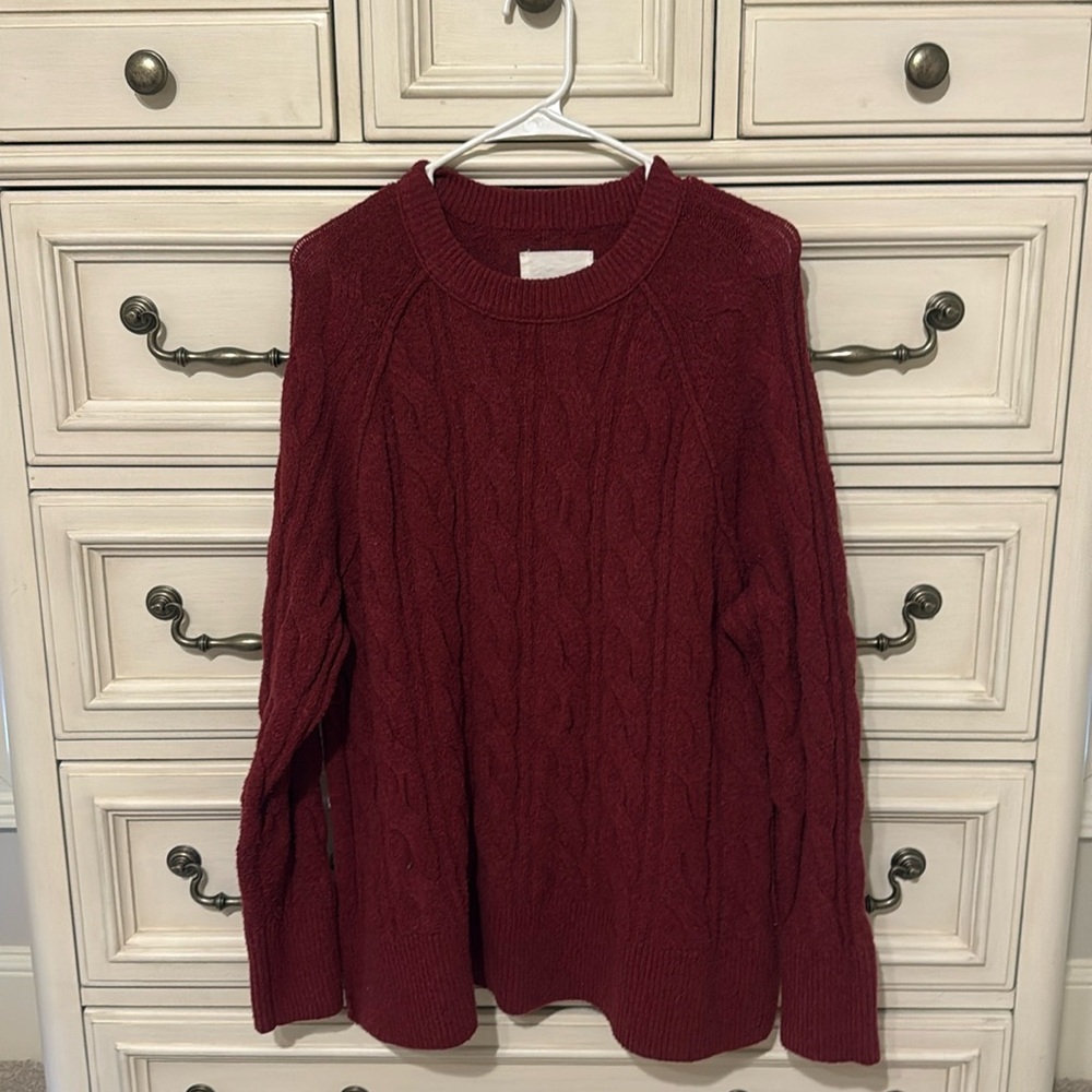 Aerie size small oversized maroon sweater
